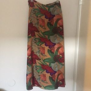 Long floral skirt in Autumn colors